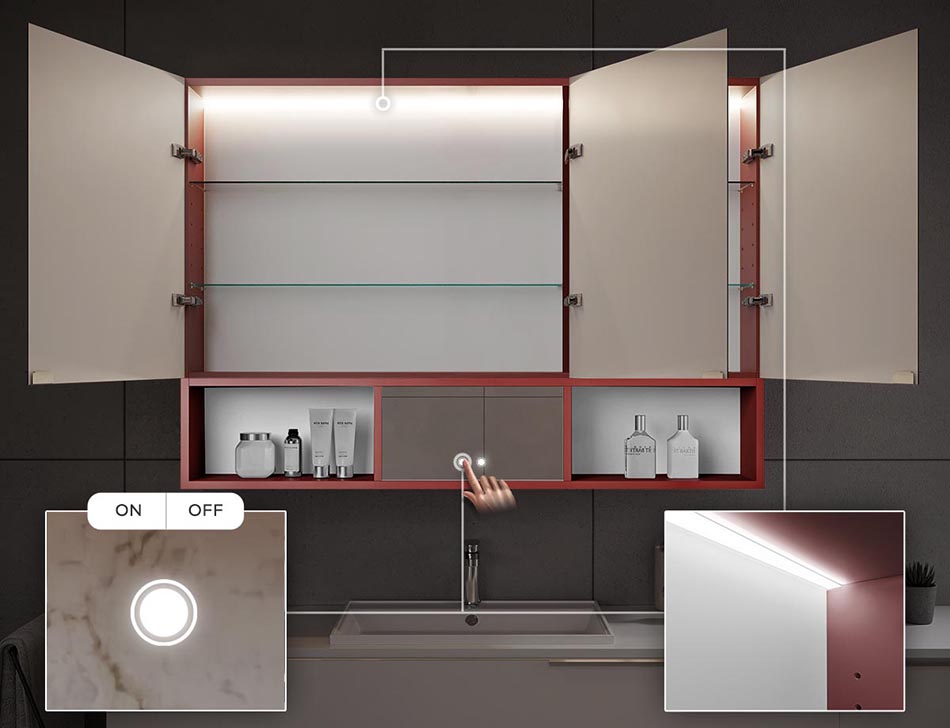 LED foninis apšvietimas Vidinis LED apšvietimas