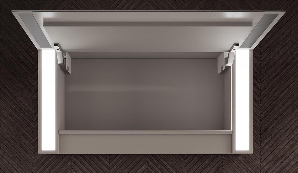 Atidaromas spintelės priekis