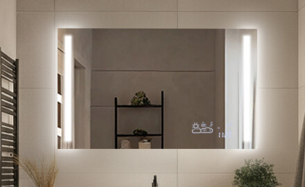 Stačiakampiai klasikiniai veidrodžiai su apšvietimu