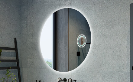 Apvalūs klasikiniai veidrodžiai su apšvietimu