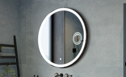 Apvalūs veidrodžiai su dekoratyviniu dangčiu