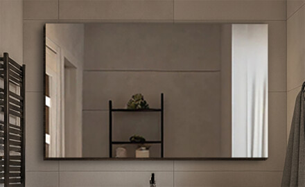 Veidrodžiai su dekoratyviniu dangteliu be apšvietimo