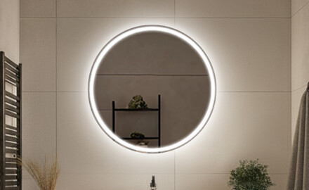 Apvalūs veidrodžiai su baterijomis