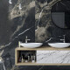 Glazūruotos grindų plytelės 60x120 su auksine gysla, matinės, rektifikuotos, A4H110 „Pierre Black“ #6