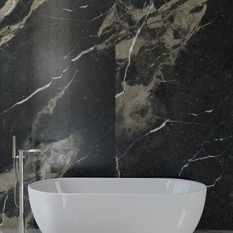 Glazūruotos grindų plytelės 60x120 su auksine gysla, matinės, rektifikuotos, A4H110 „Pierre Black“ #7