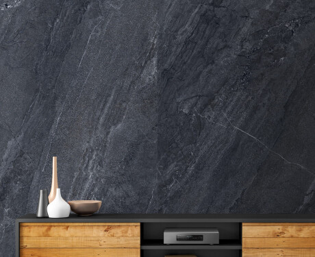 Glazūruotos grindų plytelės 120x280 cm, antracito spalvos, akmens tekstūros, matinės, A4H1137 „Agathos Anthracite“
