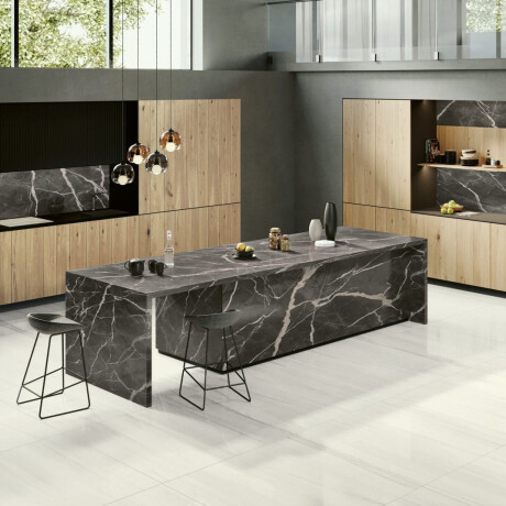 Didelio formato keraminė plytelė 120x270 cm su pilka gysla, blizgi, rektifikuota A4H185 „Dolomite“ #3