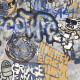 Glazūruotos grindų plytelės 120x280 cm, pilkos spalvos, matinės, rektifikuotos, A4H248 „City Graffiti Grey“ #1