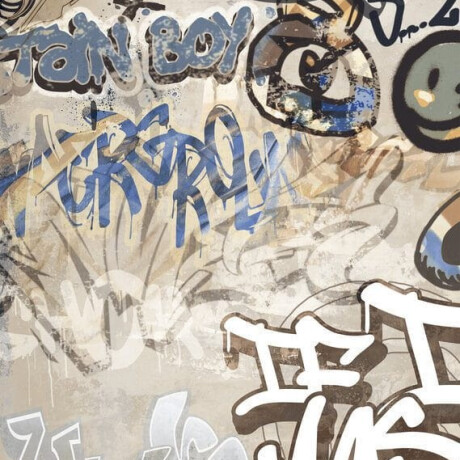 Didelio formato 120x280 cm glazūruotos grindų plytelės, smėlio spalvos, matinės, rektifikuotos, A4H255 „City Graffiti Beige“ #4