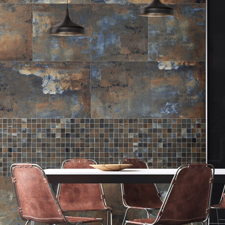 Glazūruotos grindų plytelės 120x120 cm, rudos spalvos, matinės, rektifikuotos, A4H265 „City Multicolor“ #4