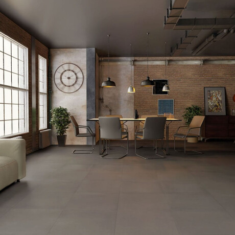 Glazūruotos grindų plytelės 60x120 cm, tamsiai pilkos spalvos betono imitacija, matinės, rektifikuotos, A4H327 „Massive Dimgray“ #2