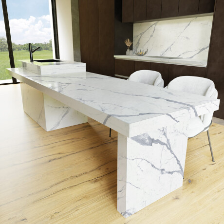 Glazūruotos grindų plytelės 120x280 cm, matinės, su pilka gysla, rektifikuotos A4H452 „Statuario Superiore“ #8
