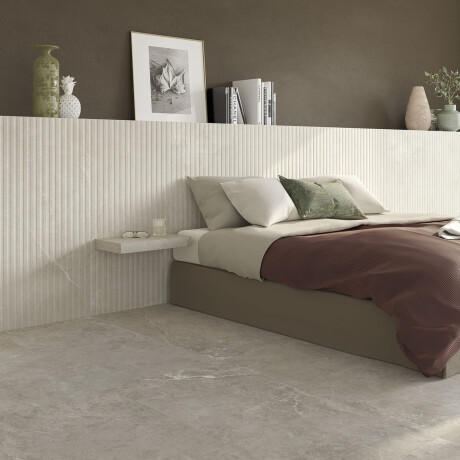 Ribotas grindų keramikos plytelės 60x120, šviesiai pilkos, matinės, A4H510 „Rigat-One Ermetica Bianco“ #1