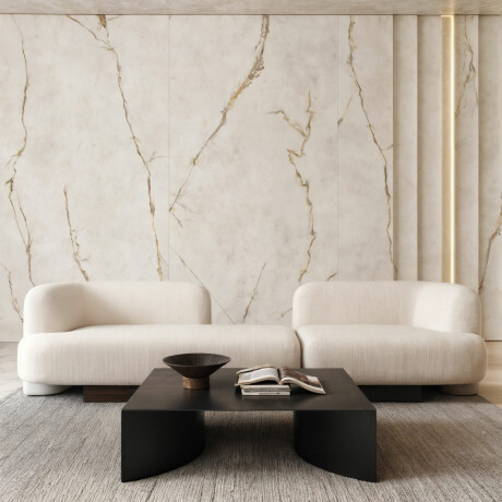 Didelio formato 120x280 marmuro imitacijos plytelės su šiltos spalvos gyslomis, matinės, A4H632 „Dubai Gold“ #8