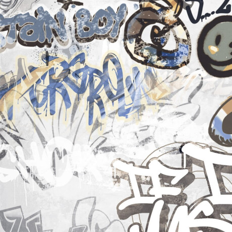 Glazūruotos grindų plytelės 120x280 cm, pilkos spalvos, matinės, rektifikuotos, A4H640 „City Graffiti White“ #3
