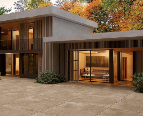 Didelio formato keraminės plytelės 120x280, betono atspalvio „taupe“, matinės, A4H758 „Louft Taupe“