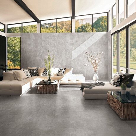 Didelio formato keraminės plytelės 120x280, pilkos spalvos matinis betonas, A4H763 „Louft Ash“ #4