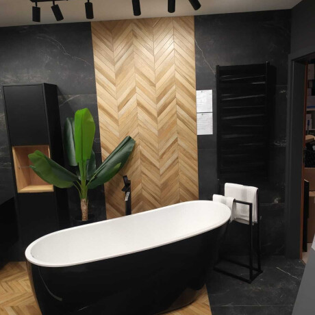 Glazūruotos grindų plytelės 60x120 cm, juodos, matinės, rektifikuotos, A4H85 „Iroc Black“ #5