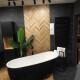 Glazūruotos grindų plytelės 60x120 cm, juodos, matinės, rektifikuotos, A4H85 „Iroc Black“ #5