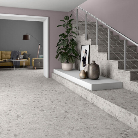 Glazūruotos grindų plytelės 60x120, pilkos spalvos, matinės, rektifikuotos, A4H97, „Lastryko“ #10