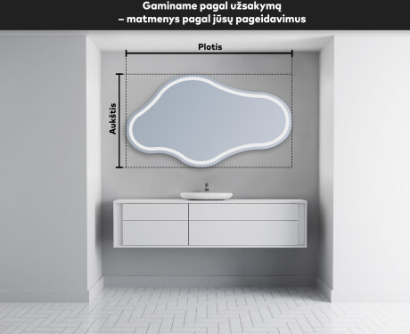 Dekoratyvinis veidrodis su led apšvietimu C223 #3
