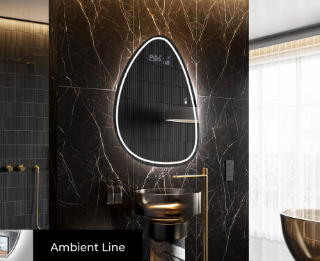 Netaisyklingos pakabinamas dekoratyvinis veidrodis B223