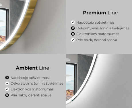 Dekoratyvinis veidrodis su LED apšvietimu EG222 #2