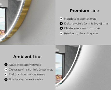 Dekoratyvinis veidrodis su LED apšvietimu EG223 #2