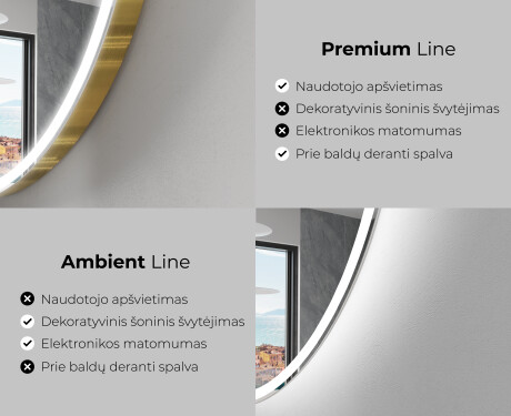 Dekoratyvinis veidrodis su LED apsvietimu F222 #2