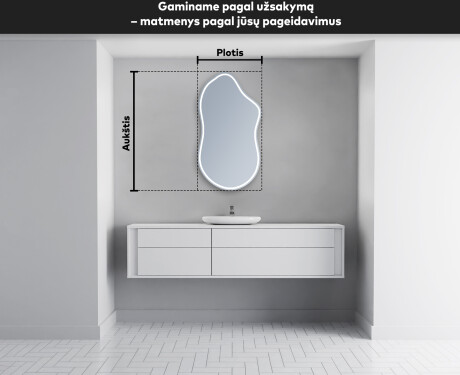 Dekoratyvinis veidrodis su LED apšvietimu F223 #4