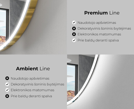 Dekoratyvinis veidrodis su LED apsvietimu G222 #2