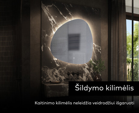 Dekoratyvinis veidrodis su led apšvietimu J221 #9