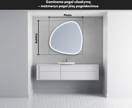 Dekoratyvinis veidrodis su led apšvietimu J222 #3