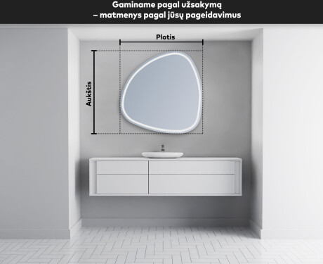 Dekoratyvinis veidrodis su led apšvietimu J223 #3