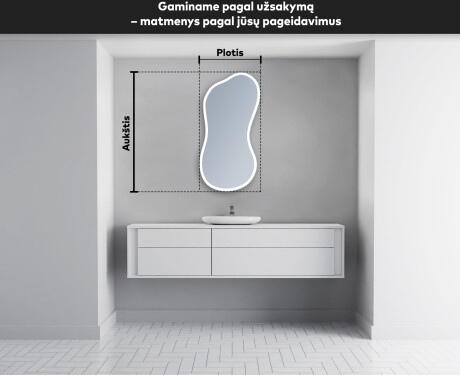 Dekoratyvinis veidrodis su LED apšvietimu K222 #4
