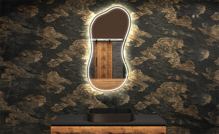 Netaisyklingos veidrodis ant sienos K223