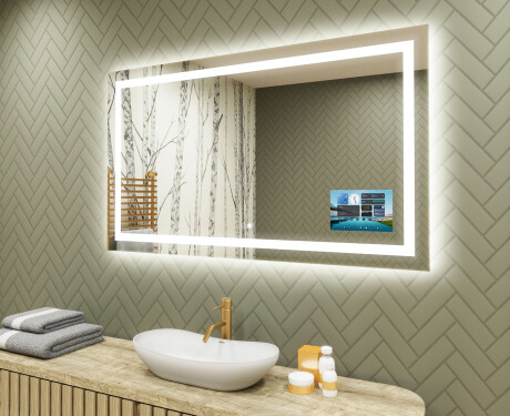 Apšviestas vonios veidrodis LED L15 120x80cm - SmartScreen, DualColor