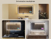 Apšviestas vonios veidrodis LED L15 120x80cm - SmartScreen, DualColor, Šildymo kilimėlis #2
