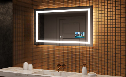 Apšviestas vonios veidrodis LED L15 120x80cm - SmartScreen, DualColor, Šildymo kilimėlis