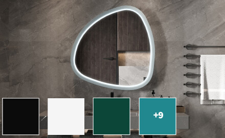 Nereguliarus LED veidrodis su aukšto blizgumo lakuotu MDF rėmu L308