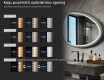 Asimetrinis LED veidrodis su lakuotu MDF rėmu L310 #5