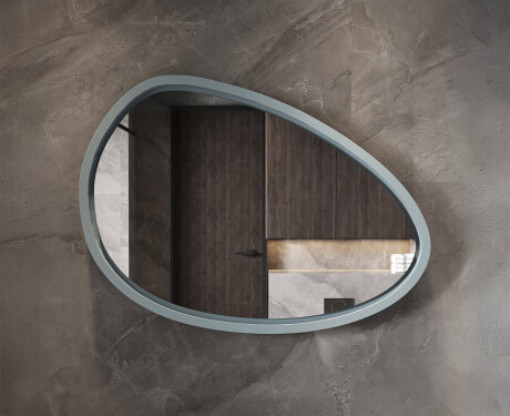 Asimetrinis LED veidrodis su lakuotu MDF rėmu L310 #7