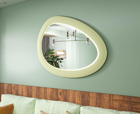 Asimetrinis LED veidrodis su MDF rėmu L310