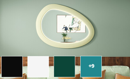 Asimetrinis LED veidrodis su MDF rėmu L310