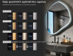 Rombinis LED veidrodis lakuotame MDF rėme L309 #5