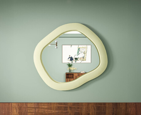 Dizaininis LED veidrodis su MDF, geometrinės formos, L309 #7