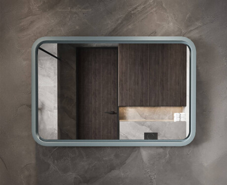 Apvalintas LED veidrodis su lakuotu MDF rėmu L305 #8