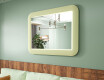 Suapvalintas LED veidrodis blizgiame MDF rėme L305