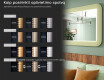 Suapvalintas LED veidrodis blizgiame MDF rėme L305 #5