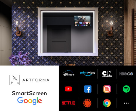 LED vonios veidrodis su WoodenFrame rėmu, Oslo ąžuolo spalvos #3